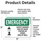 Signmission Safety Shower And Eye Wash Station With Symbol, 5 in W x Rectangle, Vinyl Decal OS-2PACK-EM-D-35-L-10418 - alternate 5